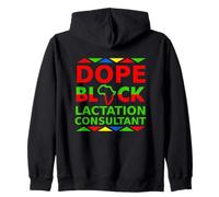 Dope Black Consultor de Lactancia Orgulloso Trabajo de Orgullo Profesional IBCLC Sudadera con Capucha