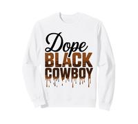 Dope Black Cowboy Rodeo Africano Vaquero Atuendo Urbano Cultura Sudadera