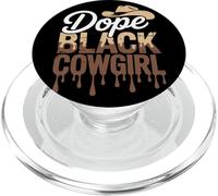 Dope Black Cowgirl Tipografía Goteo Sombrero Western Fusion PopSockets PopGrip para MagSafe
