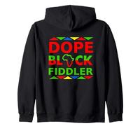 Dope Black Fiddler Violinista Afroamericano Violinista Jugador de violín Sudadera con Capucha