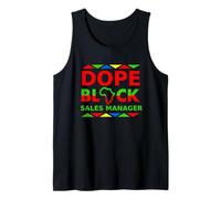 Dope Black Gerente de Ventas Orgulloso Negro Trabajo Profesional Profesional Camiseta sin Mangas