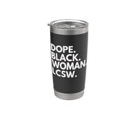 Dope Black LCSW Arquitecto Licenciado Trabajador Social Clínico Vaso térmico de acero inoxidable de doble pared