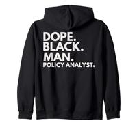 Dope Black Man Analista de políticas Orgullo afroamericano Sudadera con Capucha