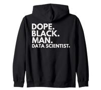 Dope Black Man Data Scientist Orgullo afroamericano Sudadera con Capucha
