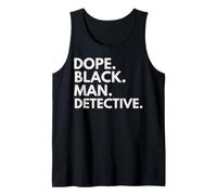 Dope Black Man Detective Orgullo afroamericano Camiseta sin Mangas