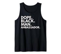 Dope Black Man Embajador Orgullo afroamericano Camiseta sin Mangas