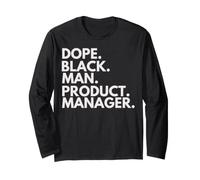 Dope Black Man Gerente de Producto Orgullo Afroamericano Manga Larga
