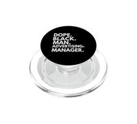 Dope Black Man Gerente de Publicidad Orgullo afroamericano PopSockets PopGrip para MagSafe