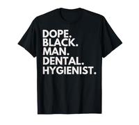 Dope Black Man Higienista Dental Orgullo afroamericano Camiseta