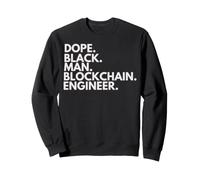 Dope Black Man Ingeniero de Blockchain Orgullo afroamericano Sudadera