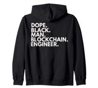 Dope Black Man Ingeniero de Blockchain Orgullo afroamericano Sudadera con Capucha