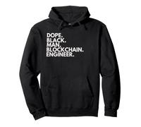 Dope Black Man Ingeniero de Blockchain Orgullo afroamericano Sudadera con Capucha
