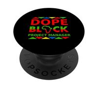 Dope Black Project Manager Orgulloso Negro Carrera Profesional PopSockets PopGrip Adhesivo