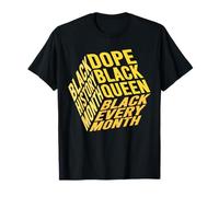 Dope Black Queen Juneteenth Historia Afroamericana Mujeres Camiseta