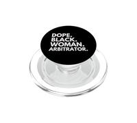Dope Black Woman Arbitrator Empoderó el Mes de la Historia Negra PopSockets PopGrip para MagSafe
