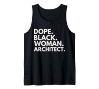 Dope Black Woman Arquitecto Empoderado Profesional Camiseta sin Mangas