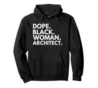 Dope Black Woman Arquitecto Empoderado Profesional Sudadera con Capucha