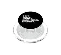 Dope Black Woman Blockchain Ingeniero Orgullo afroamericano PopSockets PopGrip para MagSafe
