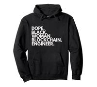Dope Black Woman Blockchain Ingeniero Orgullo afroamericano Sudadera con Capucha