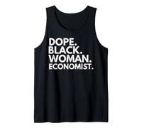 Dope Black Woman Economista Economistas afroamericanos Camiseta sin Mangas