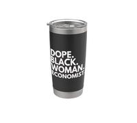 Dope Black Woman Economista Economistas afroamericanos Vaso térmico de acero inoxidable de doble pared