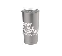 Dope Black Woman Economista Economistas afroamericanos Vaso térmico de acero inoxidable de doble pared