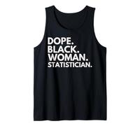 Dope Black Woman Estadística Estadística Afroamericana Camiseta sin Mangas