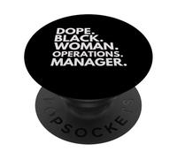 Dope Black Woman Gerente de Operaciones Profesional Empoderado PopSockets PopGrip Adhesivo