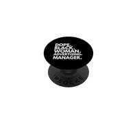 Dope Black Woman Gerente de Publicidad Orgullo afroamericano PopSockets PopGrip Adhesivo