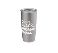 Dope Black Woman Imam Empoderado Black History Month Pride Vaso térmico de acero inoxidable de doble pared