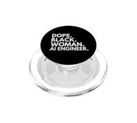 Dope Black Woman Ingeniero AI Ingenieros afroamericanos de IA PopSockets PopGrip para MagSafe