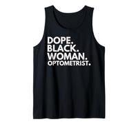 Dope Black Woman Optometrista Optometría Afroamericana Camiseta sin Mangas