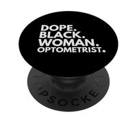 Dope Black Woman Optometrista Optometría Afroamericana PopSockets PopGrip Adhesivo