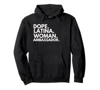 Dope Latina Mujer Embajadora Herencia Latina Orgullo Hispano Sudadera con Capucha