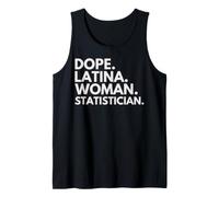 Dope Latina Mujer Estadística Herencia Latina Orgullo Hispano Camiseta sin Mangas