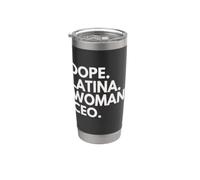 Dope Latina Woman CEO Latin Heritage Hispanic Pride Vaso térmico de acero inoxidable de doble pared