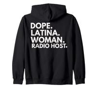 Dope Latina Woman Presentadora de Radio Latin Heritage Hispanic Pride Sudadera con Capucha