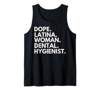 Dope Mujer Latina Higienista Dental Mes de la Herencia Latina Camiseta sin Mangas