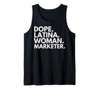 Dope Mujer Latina Vendedora Herencia Latina Orgullo Hispano Camiseta sin Mangas