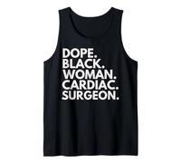 Dope Mujer Negra Cirujano Cardíaco Médico Afroamericano Camiseta sin Mangas