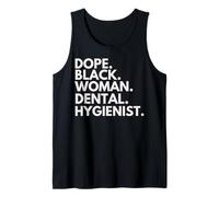Dope Mujer Negra Higienista Dental Orgullo Afroamericano Camiseta sin Mangas