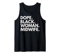 Dope Mujer Negra Partera Parteras Afroamericanas Camiseta sin Mangas