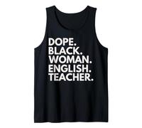 Dope Mujer Negra Profesor de Inglés Profesores Afroamericanos Camiseta sin Mangas