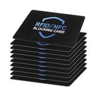DOPENSPI 10 tarjetas de bloqueo RFID, protección contra pérdida de datos RFID/NFC, ultradelgada, para billetera, tarjetas de débito, tarjetas de crédito, pasaportes, prevención de robo de identidad