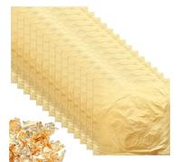 DOPENSPI 100 hojas de oro para manualidades, imitación de hojas de oro de 14 x 14 cm para doradas para manualidades, manualidades, proyectos de bricolaje, decoración de resina