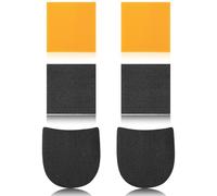 DOPENSPI 6 tacones de goma para reparación de zapatos de 2 formas, 0.137 pulgadas (3.5 mm), almohadillas de reparación de talón de botas antideslizantes cuadradas de semicírculo, almohadillas de