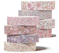 DOPENSPI 8 rollos de cinta adhesiva Washi Tape vintage, 1 cm de ancho, cinta adhesiva Washi autoadhesiva para decoración de pared, máscara para manualidades, scrapbooking, manualidades DIY, embalaje