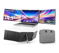Dopesplay Monitor Portátil para Portátil, 14" FHD 1200P Triple Monitor portátil, Plug & Play Extensión de Monitor, Compatible con Win/Chrome/Android/Mac, para 14"-17"（con maletín）
