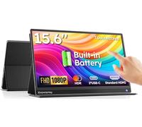 Dopesplay Monitor portátil para portátil con pantalla táctil, extensor de monitor de computadora portátil FHD 1080P de 15.6 pulgadas con batería de 5000 mAh para portátiles, MacBook, teléfonos, PS4/5