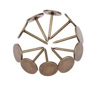 Dophee 100 tachuelas planas de hierro para tapicería de 0.4 x 0.67 pulgadas, estilo vintage para decoración de muebles, sofá, puerta